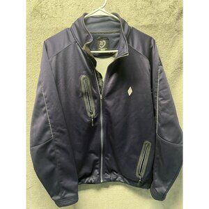 Zero Restriction Men's Large Tour Series Full Zip Jacket Navy Blue Performance